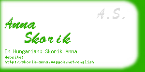 anna skorik business card